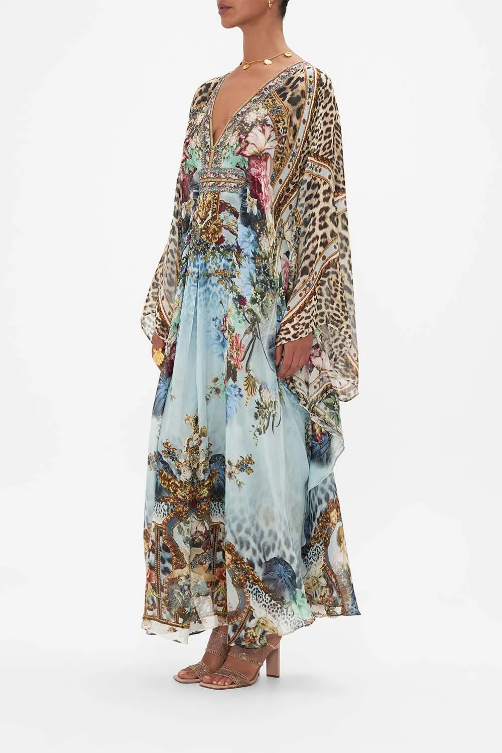 LONG KAFTAN WITH WAIST DETAIL LETTERS TO LEO sold by Camilla product image thumbnail 4