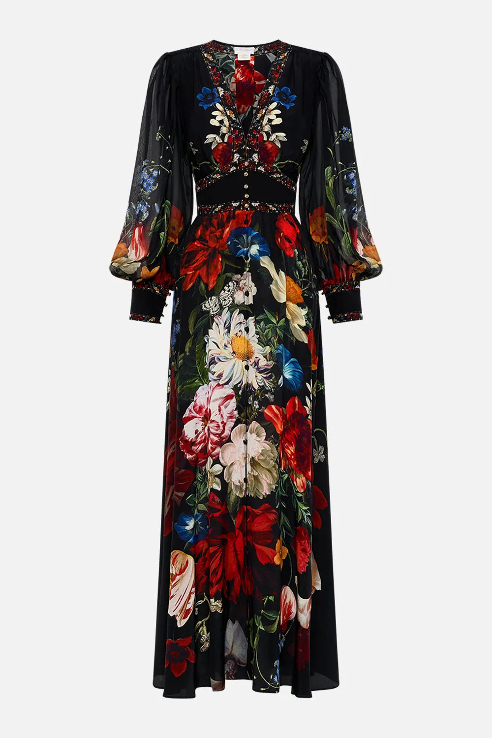 SHAPED WAISTBAND DRESS WITH GATHERED SLEEVES A STILL LIFE sold by Camilla product image thumbnail 3