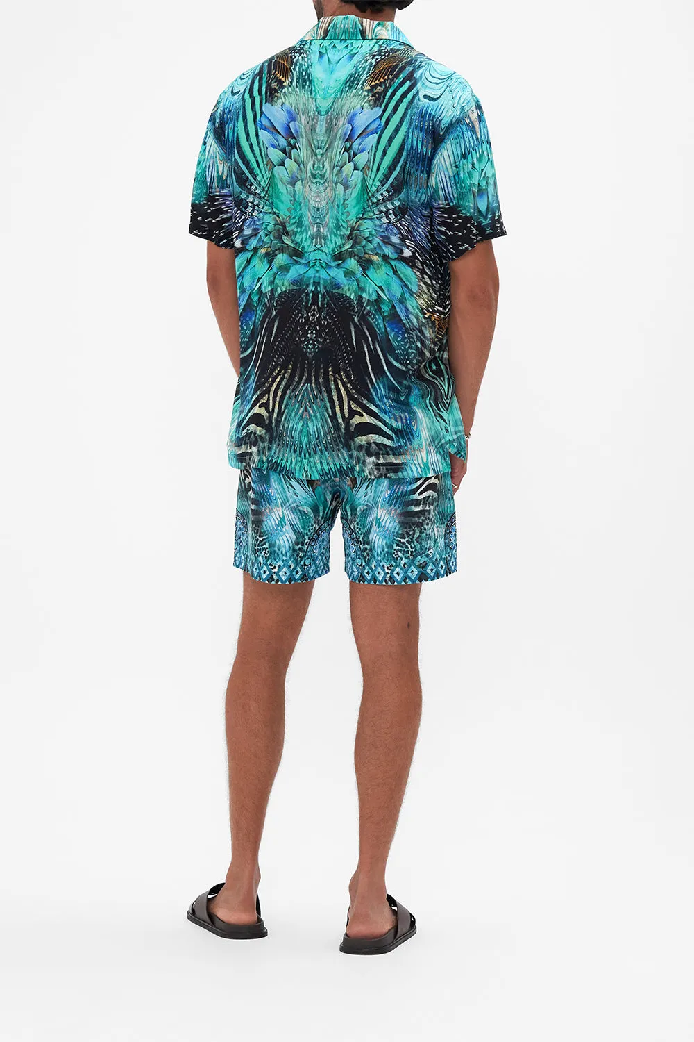 SHORT SLEEVE CAMP COLLARED SHIRT AZURE ALLURE sold by Camilla product image thumbnail 2