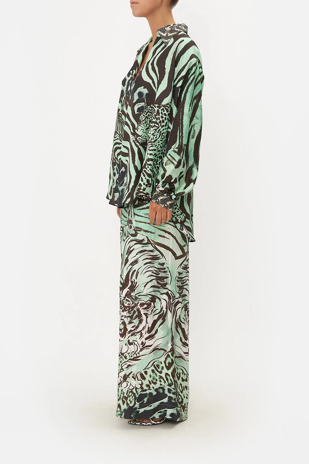 V-NECK BLOUSE WITH COLLAR LEOPARD LORE sold by Camilla product image thumbnail 4