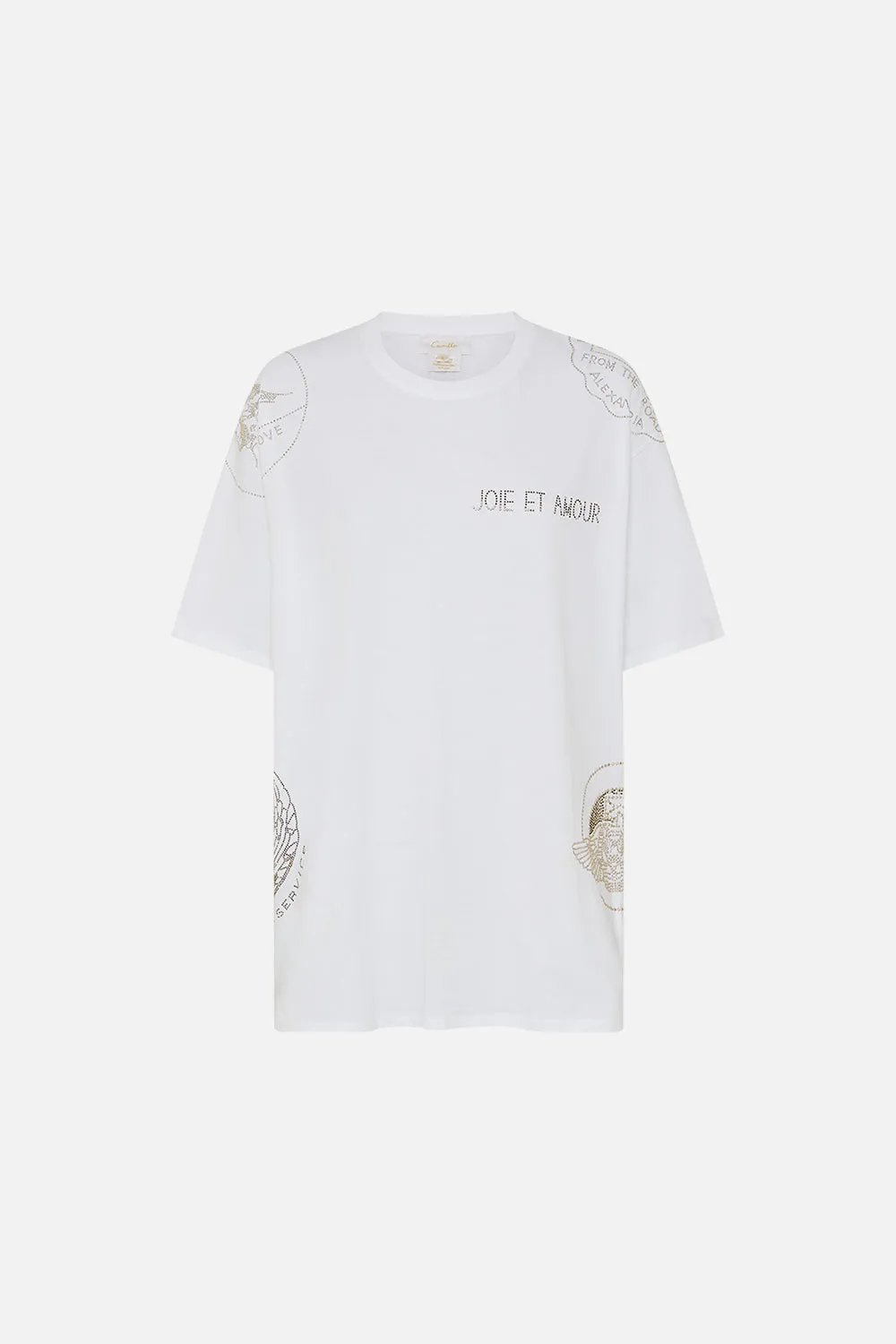 OVERSIZED BAND TEE - WHITE VALLEY OF THE QUEENS sold by Camilla product image thumbnail 3