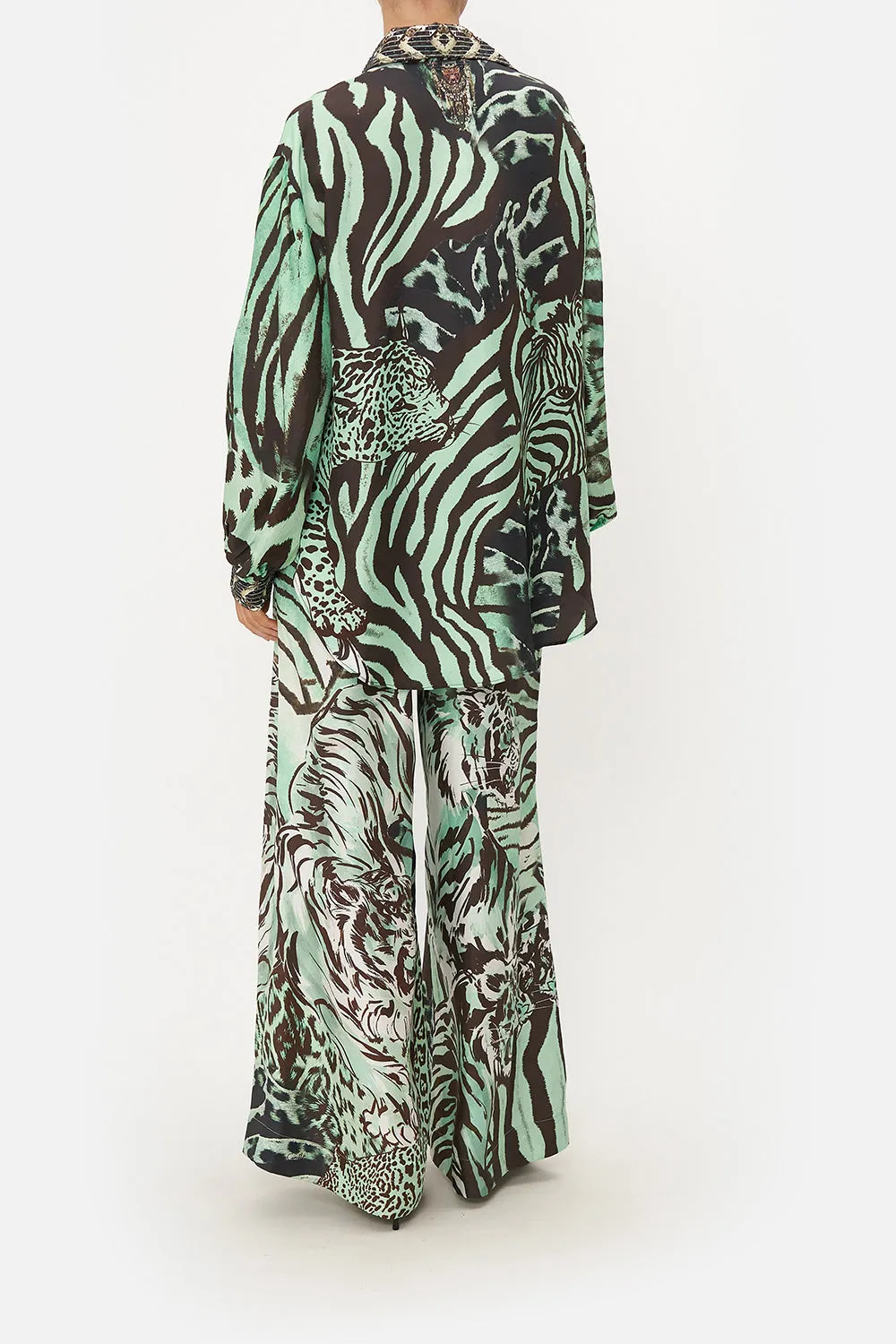 V-NECK BLOUSE WITH COLLAR LEOPARD LORE sold by Camilla product image thumbnail 2