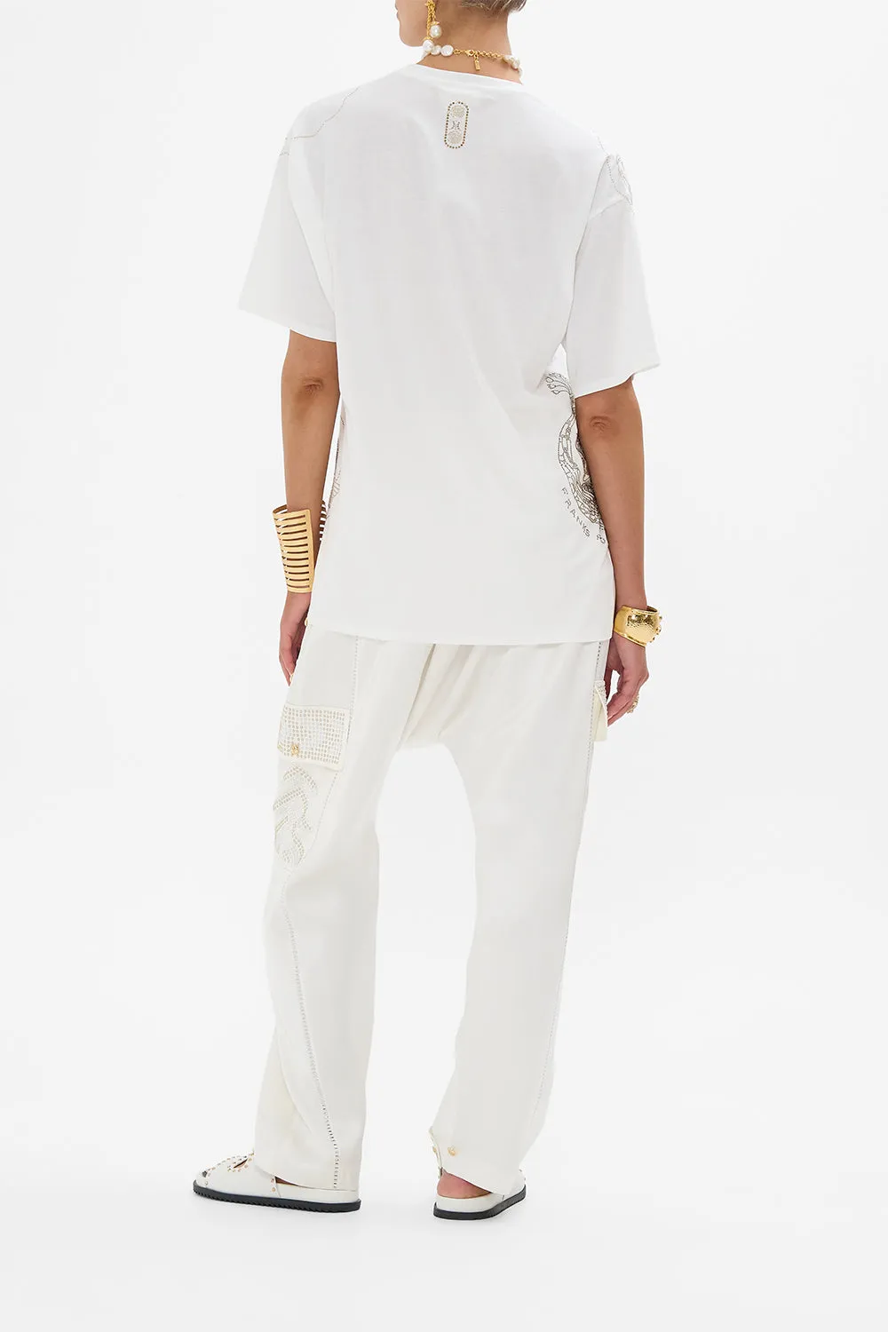 OVERSIZED BAND TEE - WHITE VALLEY OF THE QUEENS sold by Camilla product image thumbnail 2