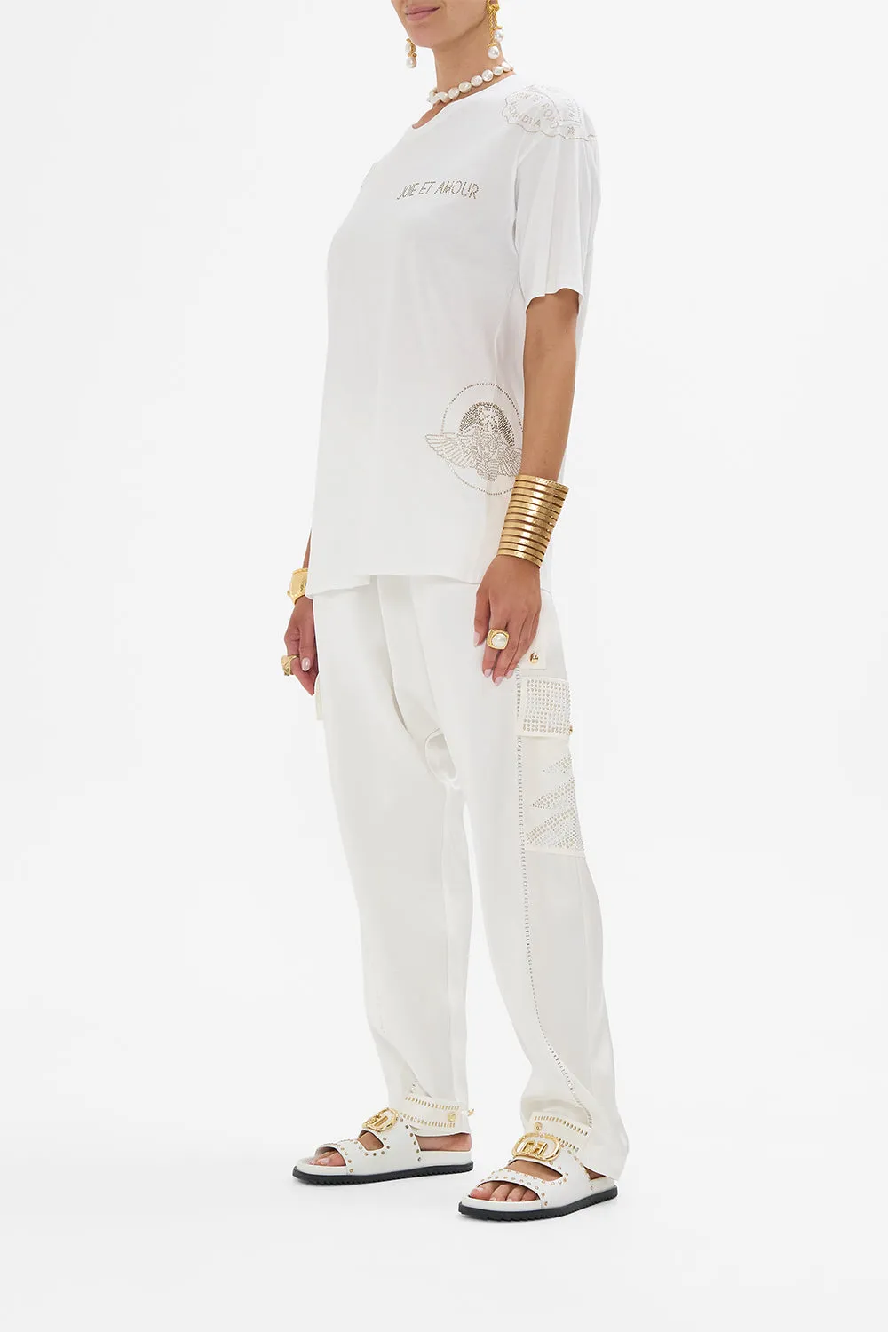 OVERSIZED BAND TEE - WHITE VALLEY OF THE QUEENS sold by Camilla product image thumbnail 4