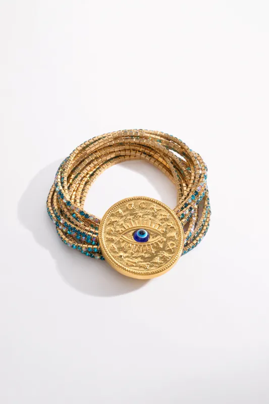 GLOBAL NOMAD STRETCH BRACELET GOLD sold by Camilla