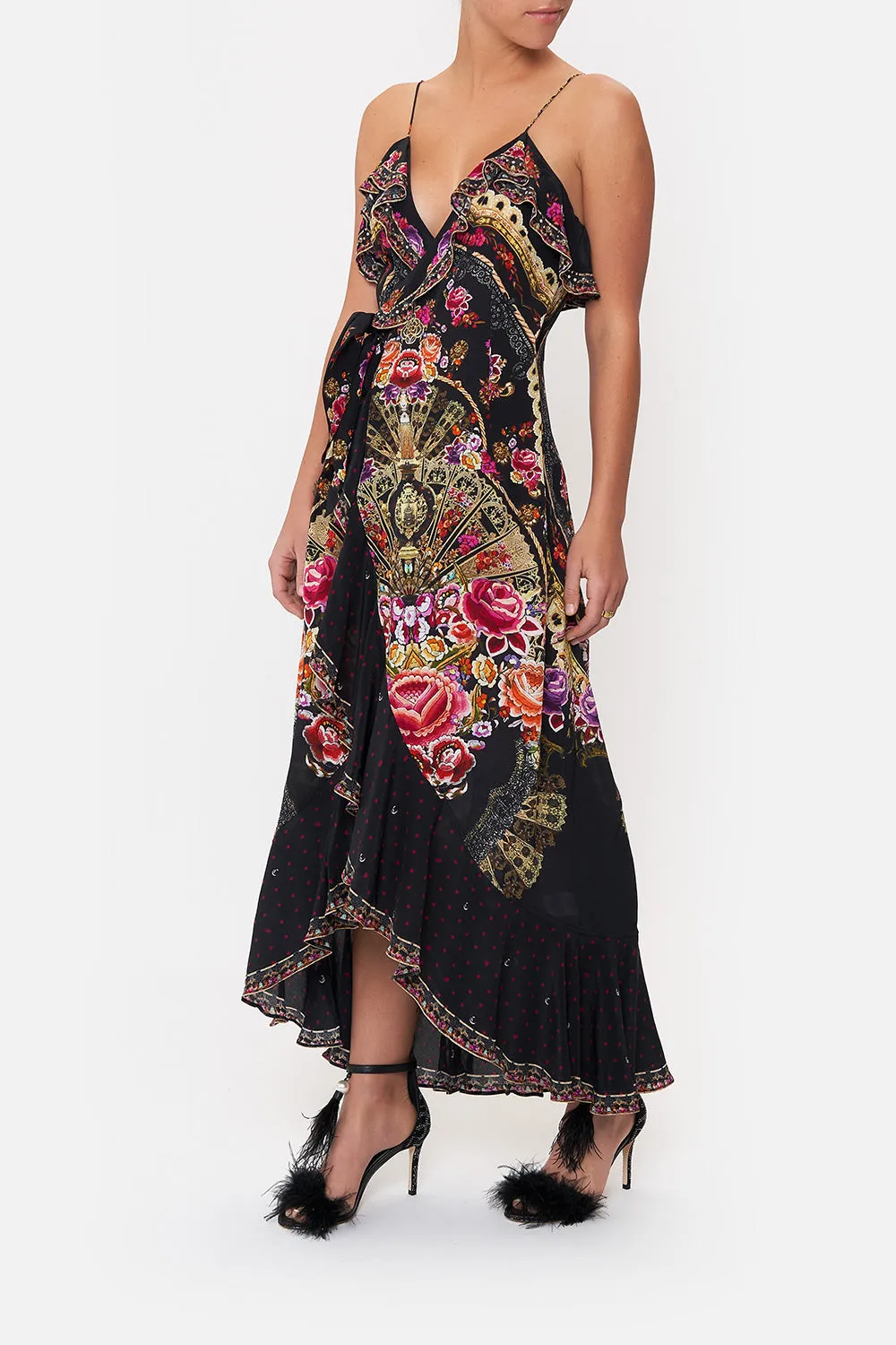LONG WRAP DRESS WITH FRILL DANCE WITH DUENDE sold by Camilla product image thumbnail 4