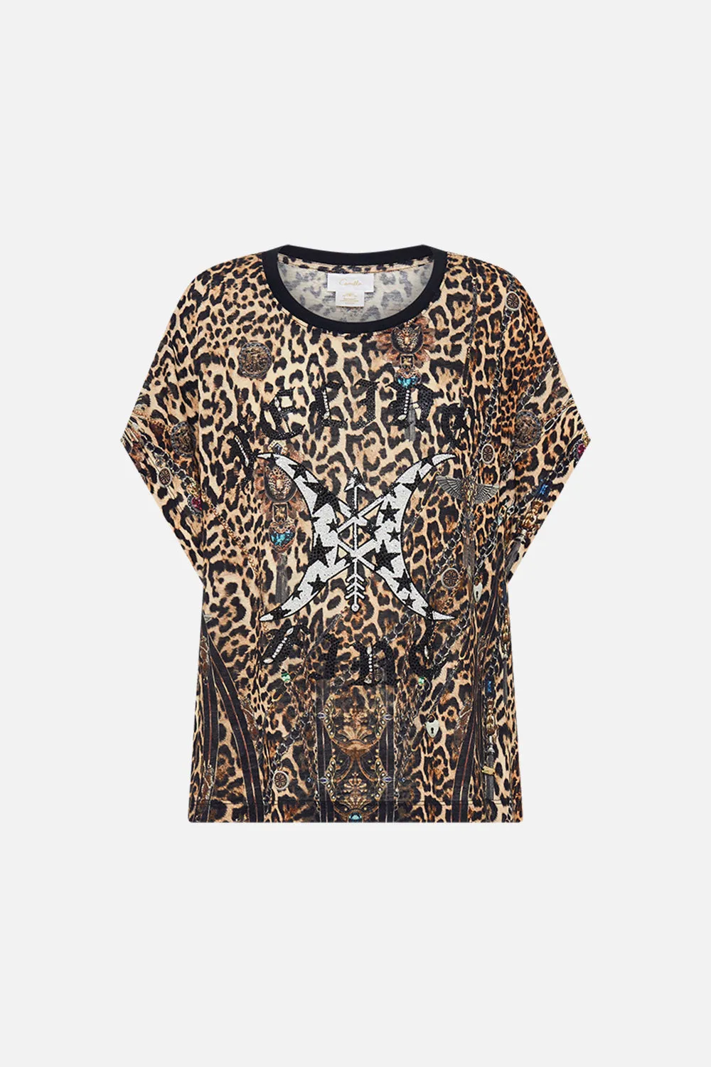 T-SHIRT WITH DROPPED ARMHOLE - PRINTED AMSTERGLAM sold by Camilla product image thumbnail 3
