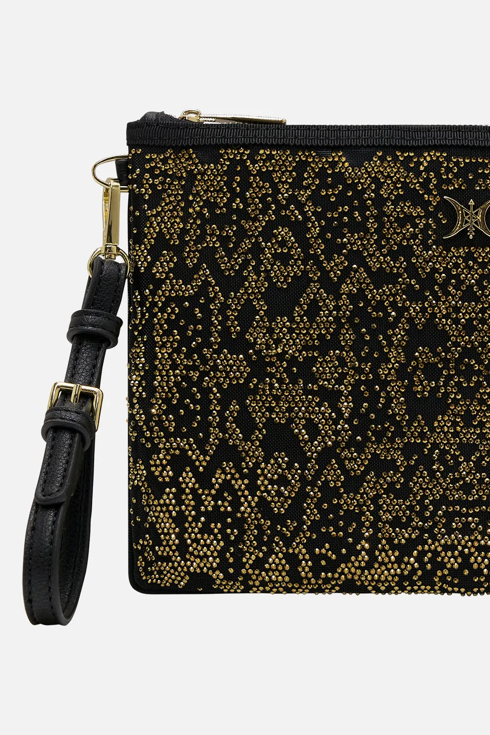 MESH ZIP TOP CLUTCH SOLID BLACK sold by Camilla product image thumbnail 2