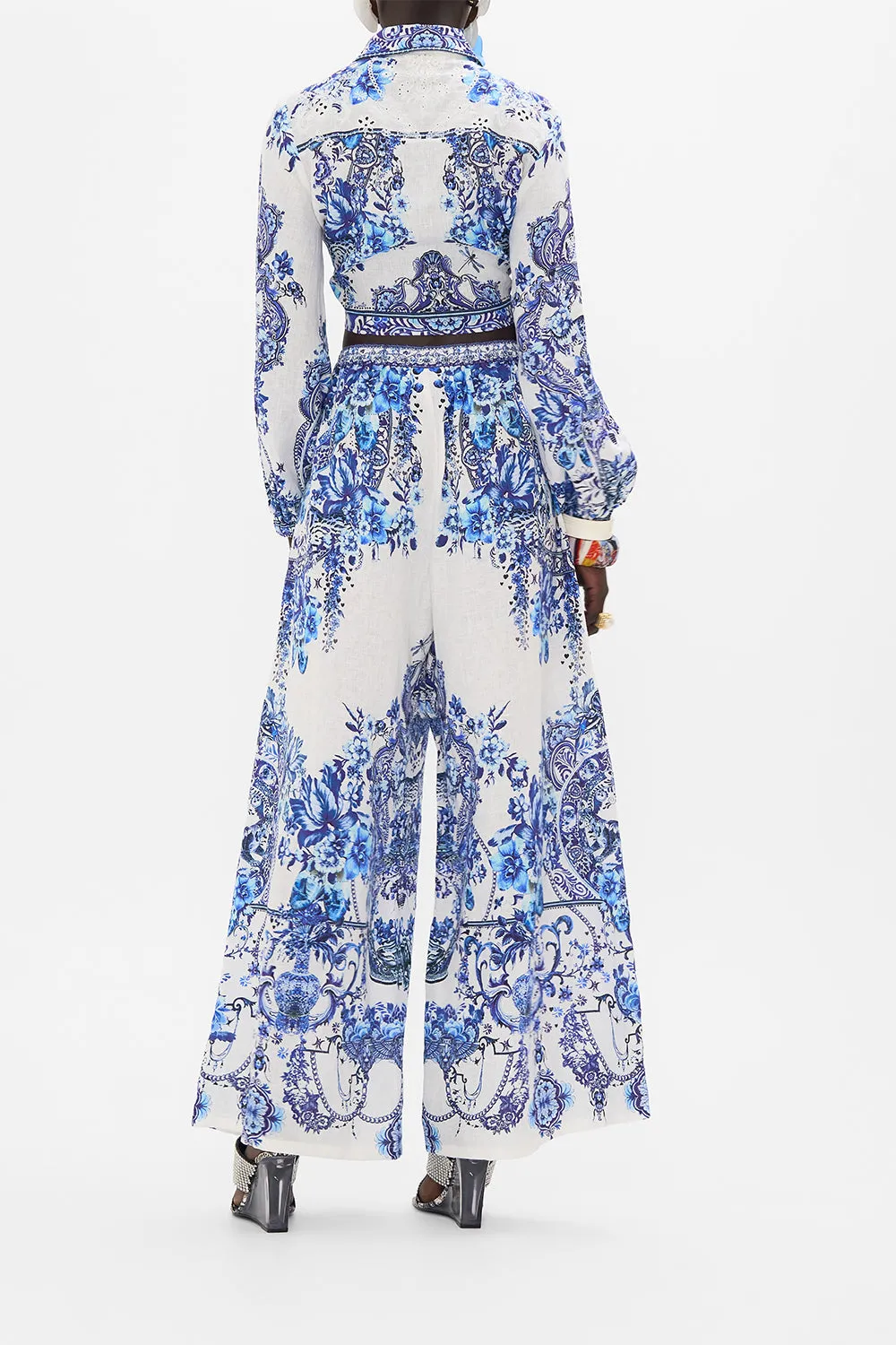 CROPPED WRAP SHIRT WITH BORDERIE YOKE GLAZE AND GRAZE sold by Camilla product image thumbnail 2