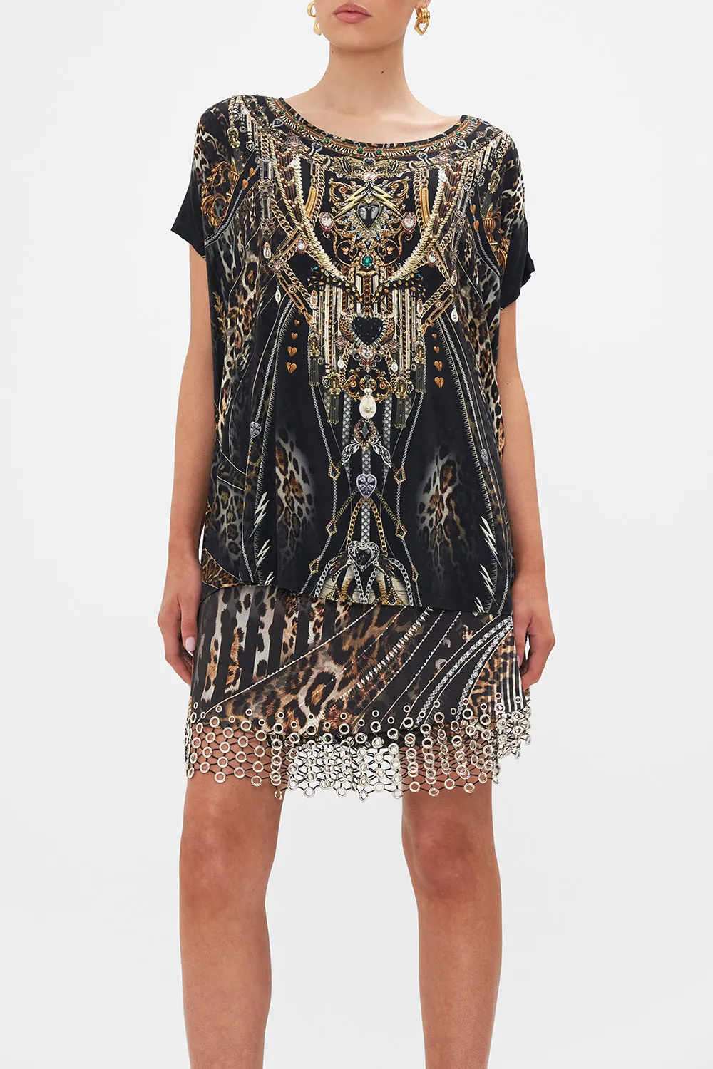 LOOSE FIT TEE - ALL OVER PRINT CHAOS IN THE COSMOS sold by Camilla product image thumbnail 5