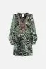 V NECK BLOUSON SLEEVE DRESS LEOPARD LORE sold by Camilla