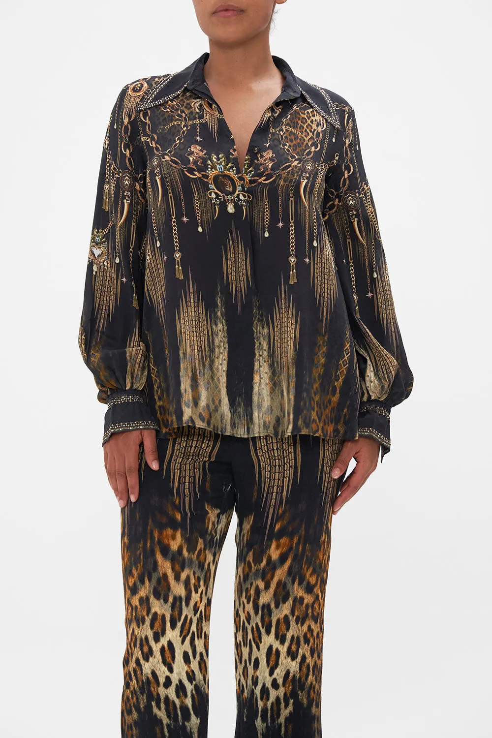 CURVED COLLAR BLOUSE JUNGLE DREAMING sold by Camilla product image thumbnail 5