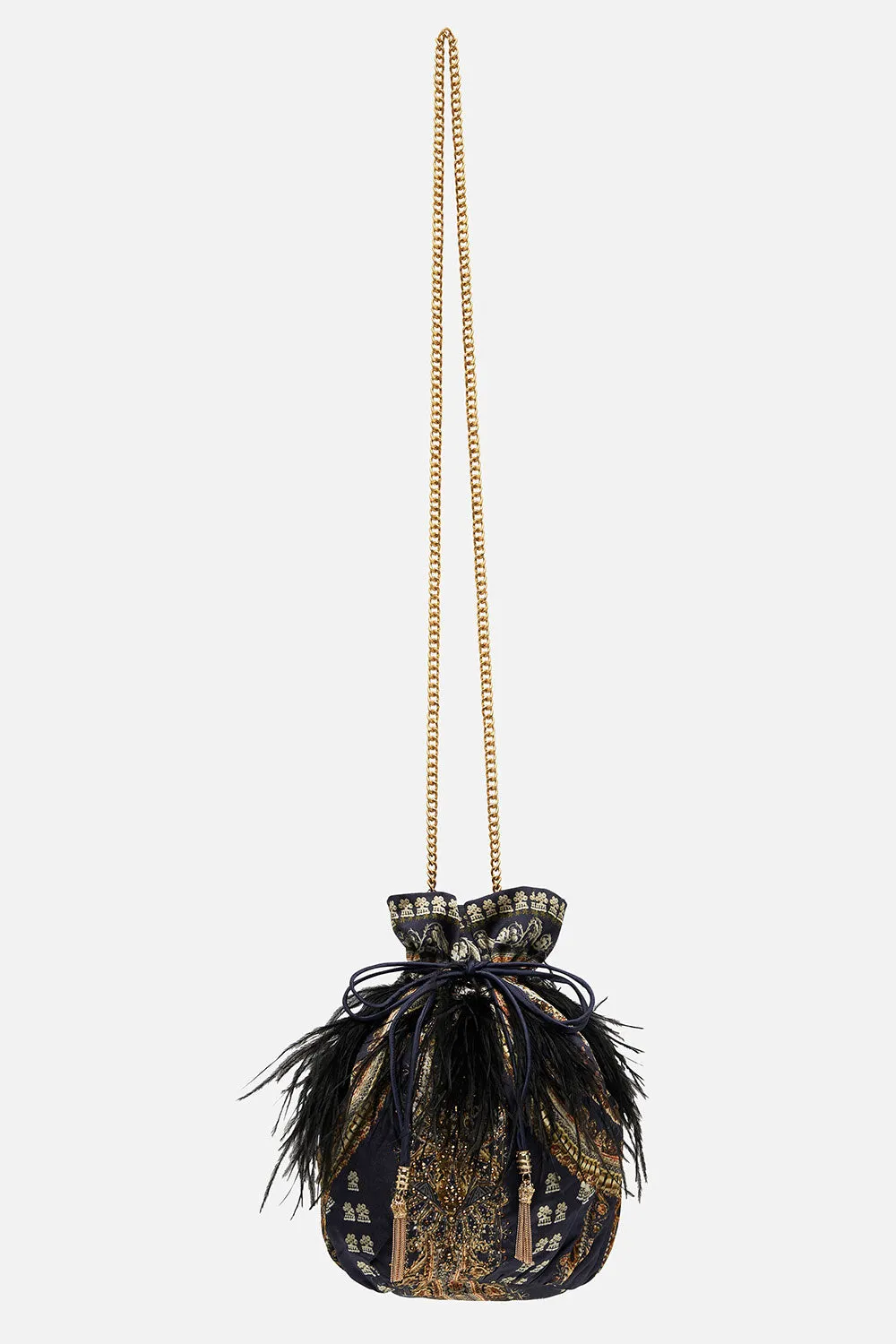 ROUND DRAWSTRING POUCH ITS ALL OVER TORERO sold by Camilla