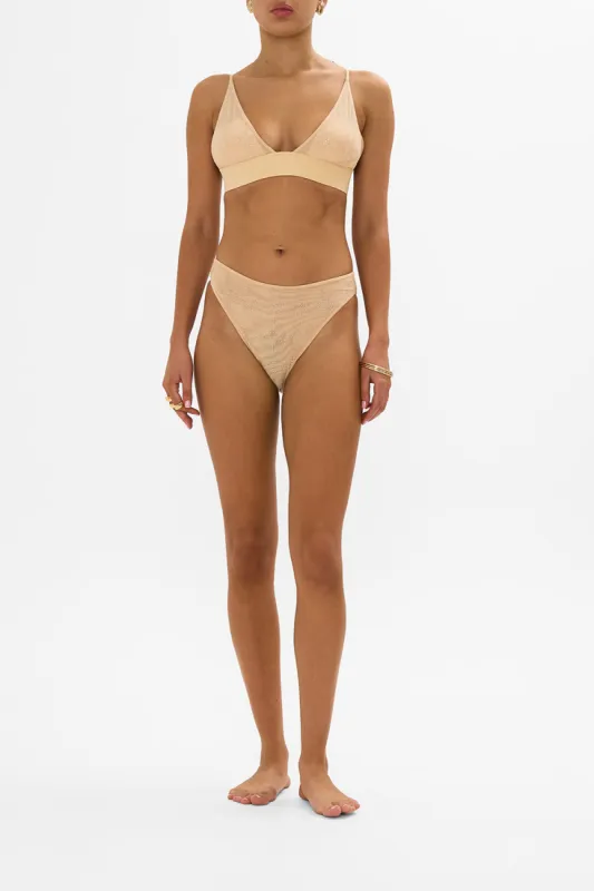 MESH SOFT PULL ON TRI BRA SOLID NUDE sold by Camilla