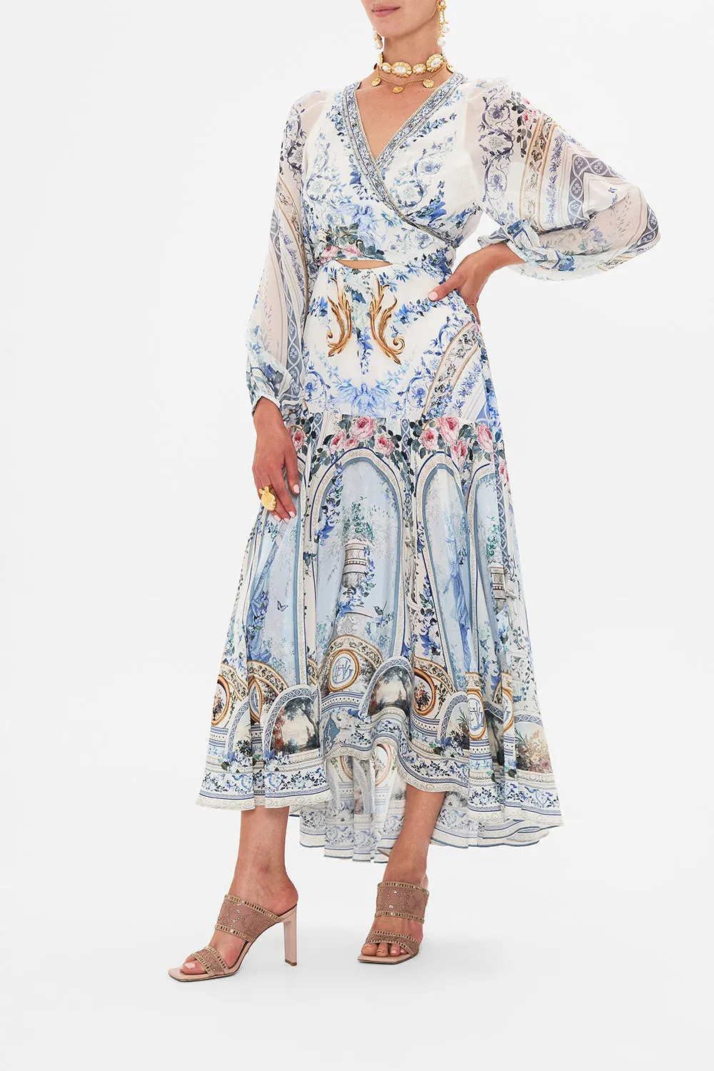 WRAP TIE DRESS WITH BLOUSON SLEEVE SEASON OF THE SIREN sold by Camilla product image thumbnail 5