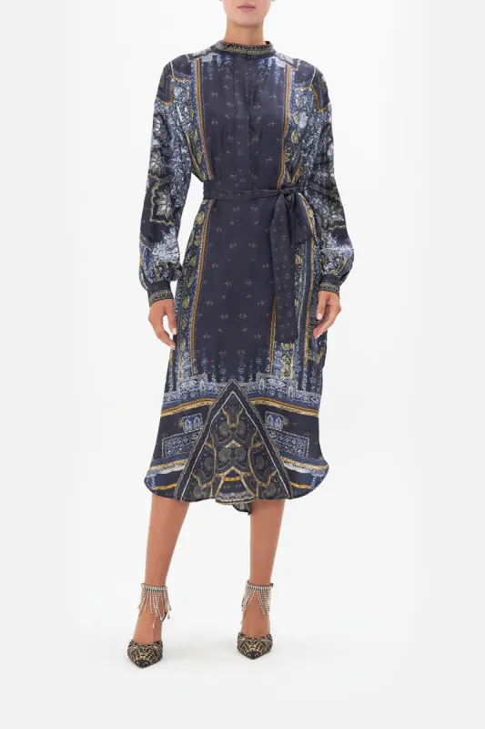 BLOUSON SLEEVE PLACKET DRESS FOREVER FAMILY sold by Camilla