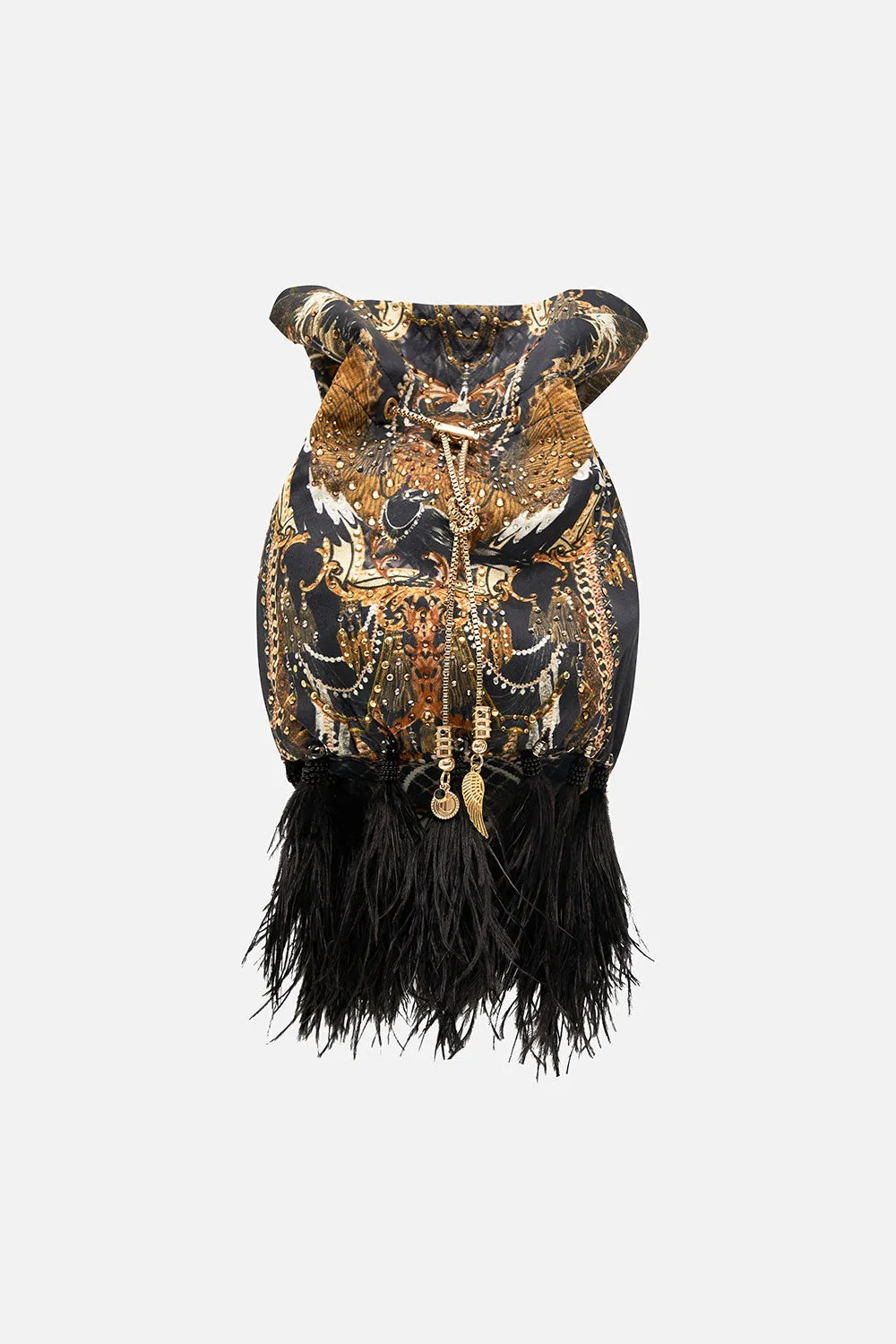 DRAWSTRING POUCH WITH FEATHERS RAVIN RAVEN sold by Camilla product image thumbnail 2