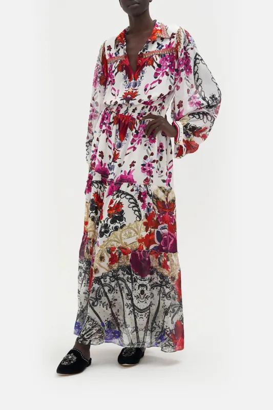 BUTTON THROUGH TIERED DRESS REIGN OF ROSES sold by Camilla