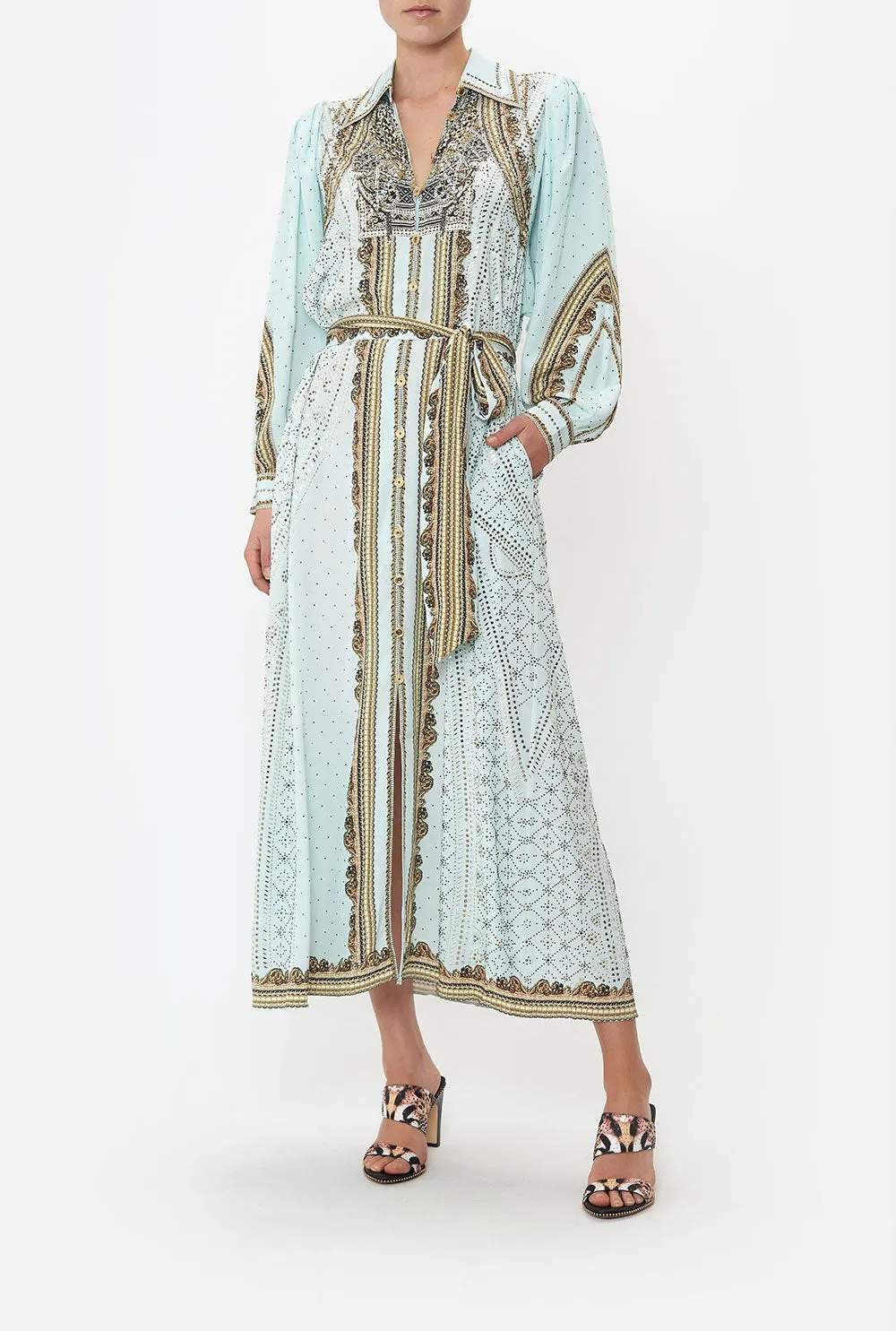 CURVED COLLAR SHIRT DRESS LUXE ESPIRITU sold by Camilla