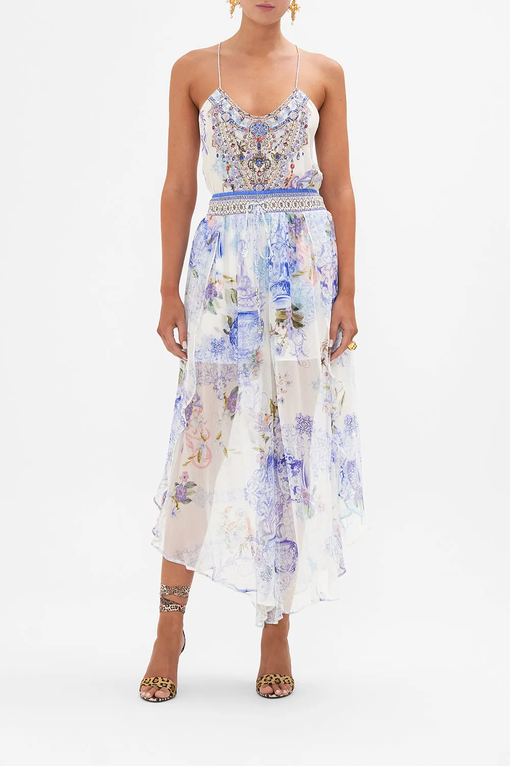 CURVED HEM PANT PAINT ME POSITANO sold by Camilla