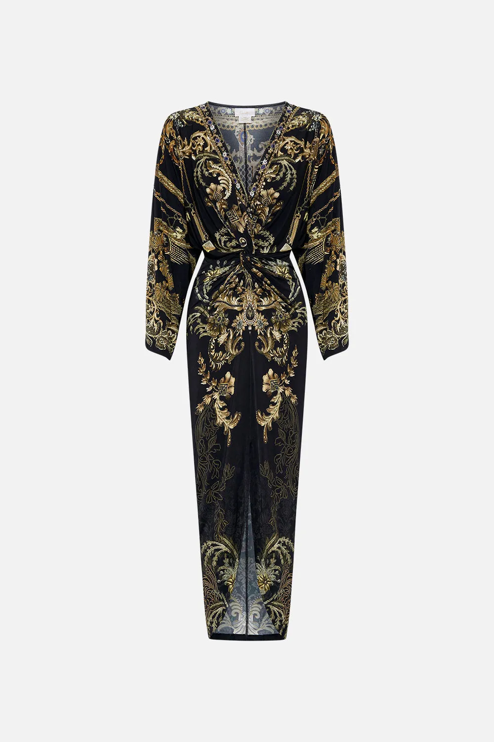LONG SPLIT FRONT TWIST DRESS THE NIGHT IS NOIR sold by Camilla product image thumbnail 3