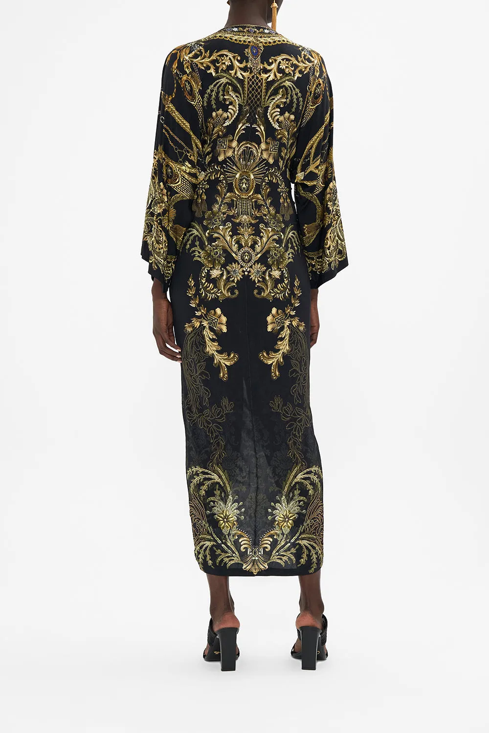 LONG SPLIT FRONT TWIST DRESS THE NIGHT IS NOIR sold by Camilla product image thumbnail 2