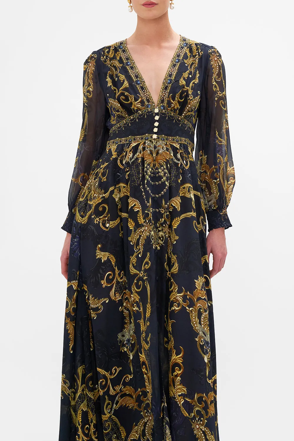 BUTTON DRESS WITH SHAPED WAISTBAND MOONLIGHT MELODIES sold by Camilla product image thumbnail 4