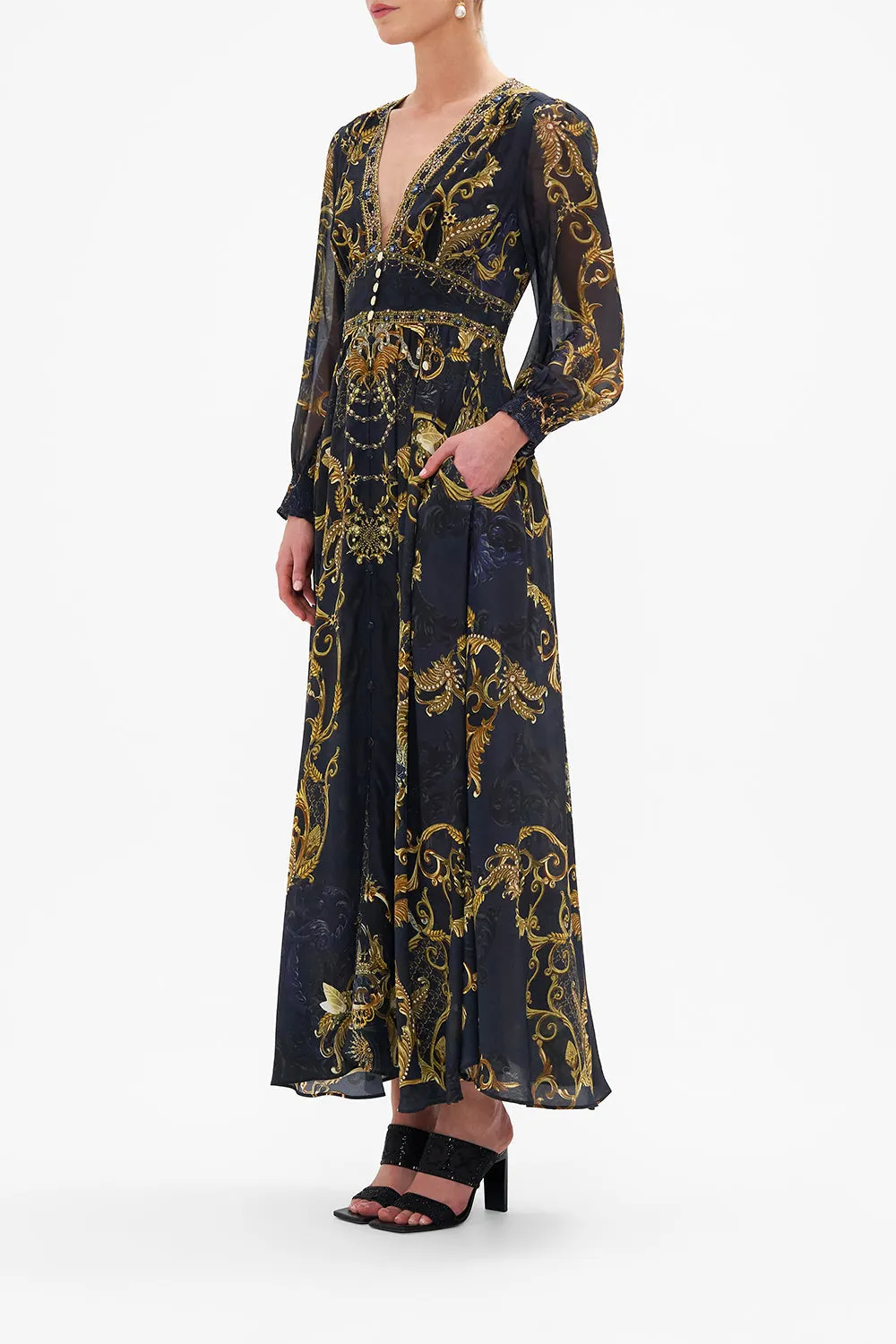 BUTTON DRESS WITH SHAPED WAISTBAND MOONLIGHT MELODIES sold by Camilla product image thumbnail 3