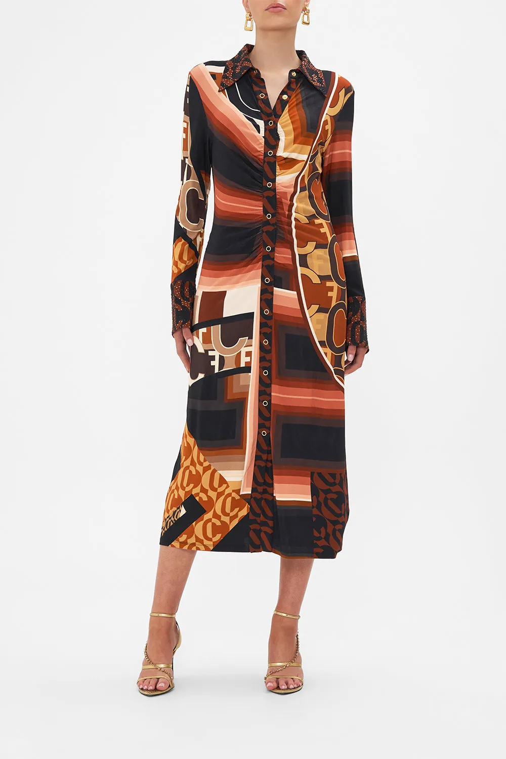 JERSEY MIDI SHIRT DRESS FEELING FRESCO sold by Camilla