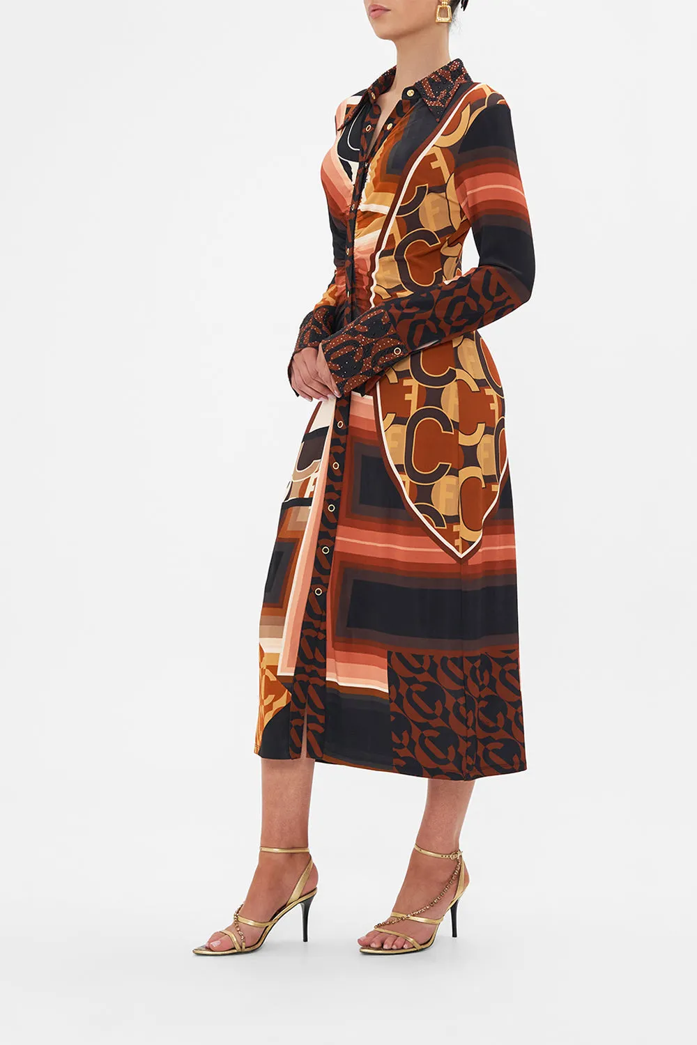 JERSEY MIDI SHIRT DRESS FEELING FRESCO sold by Camilla product image thumbnail 4