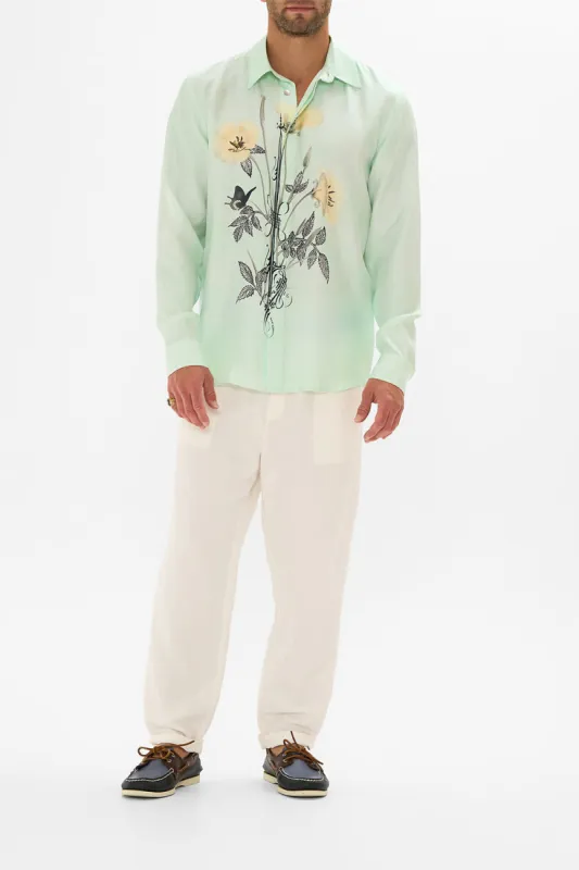 LONG SLEEVE HIDDEN PLACKET SHIRT PETAL PROMISE LAND sold by Camilla