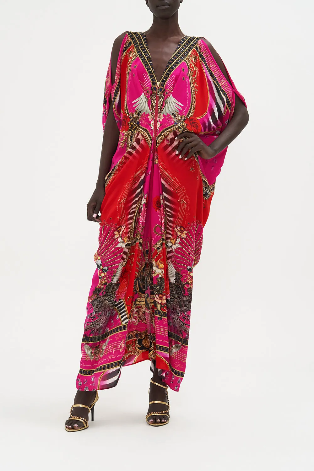 LONG DRAPE DRESS WITH ZIP FRONT WHAT HAPPENS ON TOUR sold by Camilla