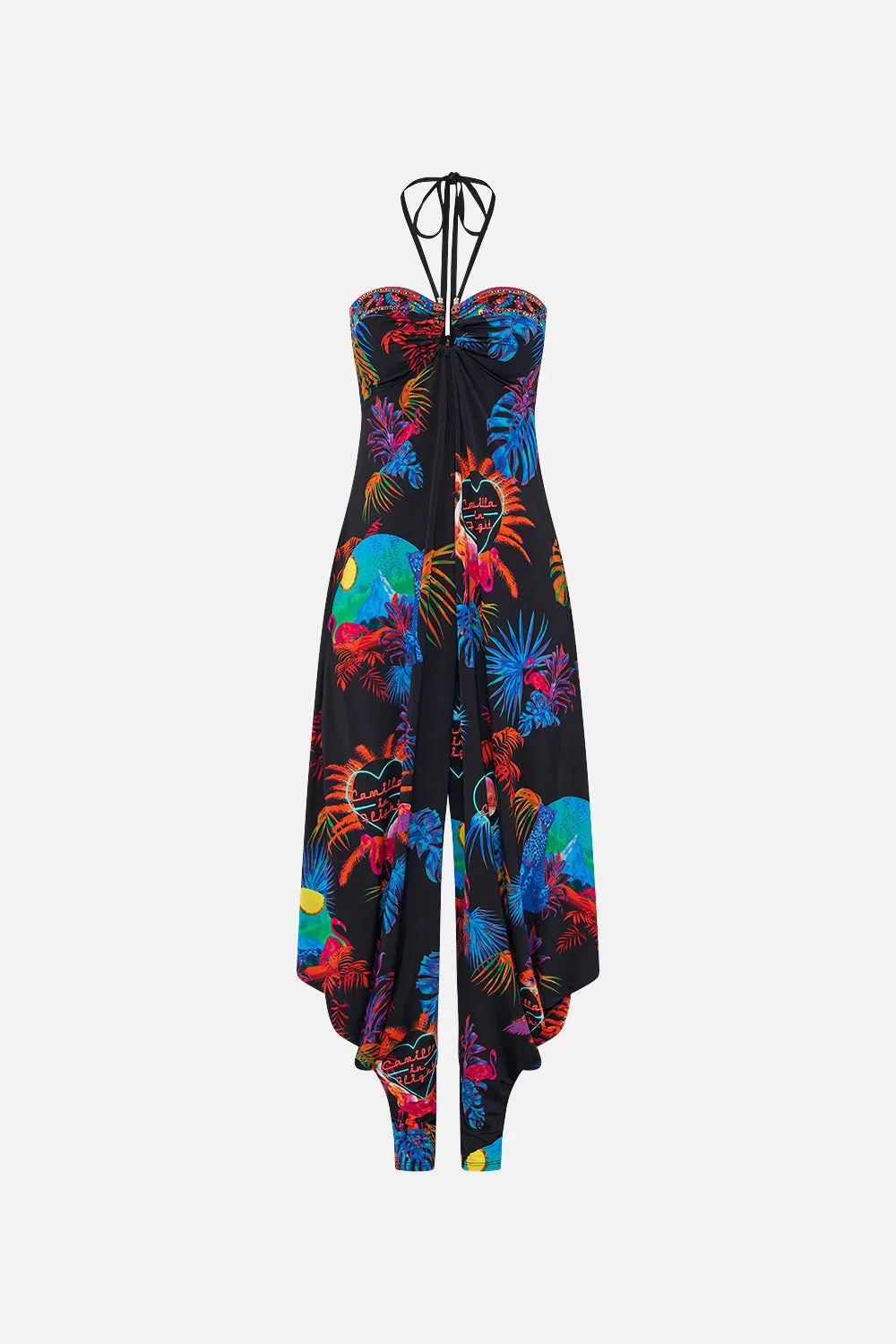 DRAPED PANT JUMPSUIT WITH HARDWARE NAUGHTY NEON sold by Camilla product image thumbnail 3