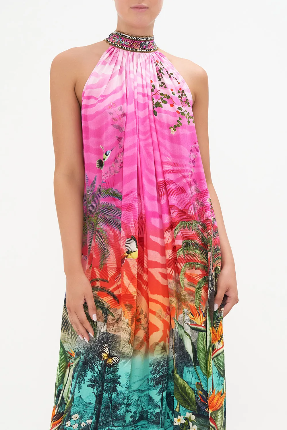 TIE NECK LONG DRESS UNTAMED RUNAWAY sold by Camilla product image thumbnail 5