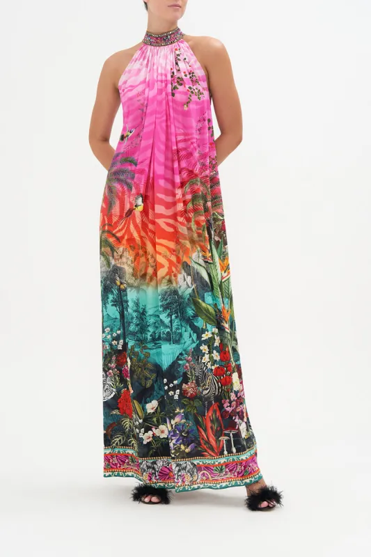 TIE NECK LONG DRESS UNTAMED RUNAWAY sold by Camilla