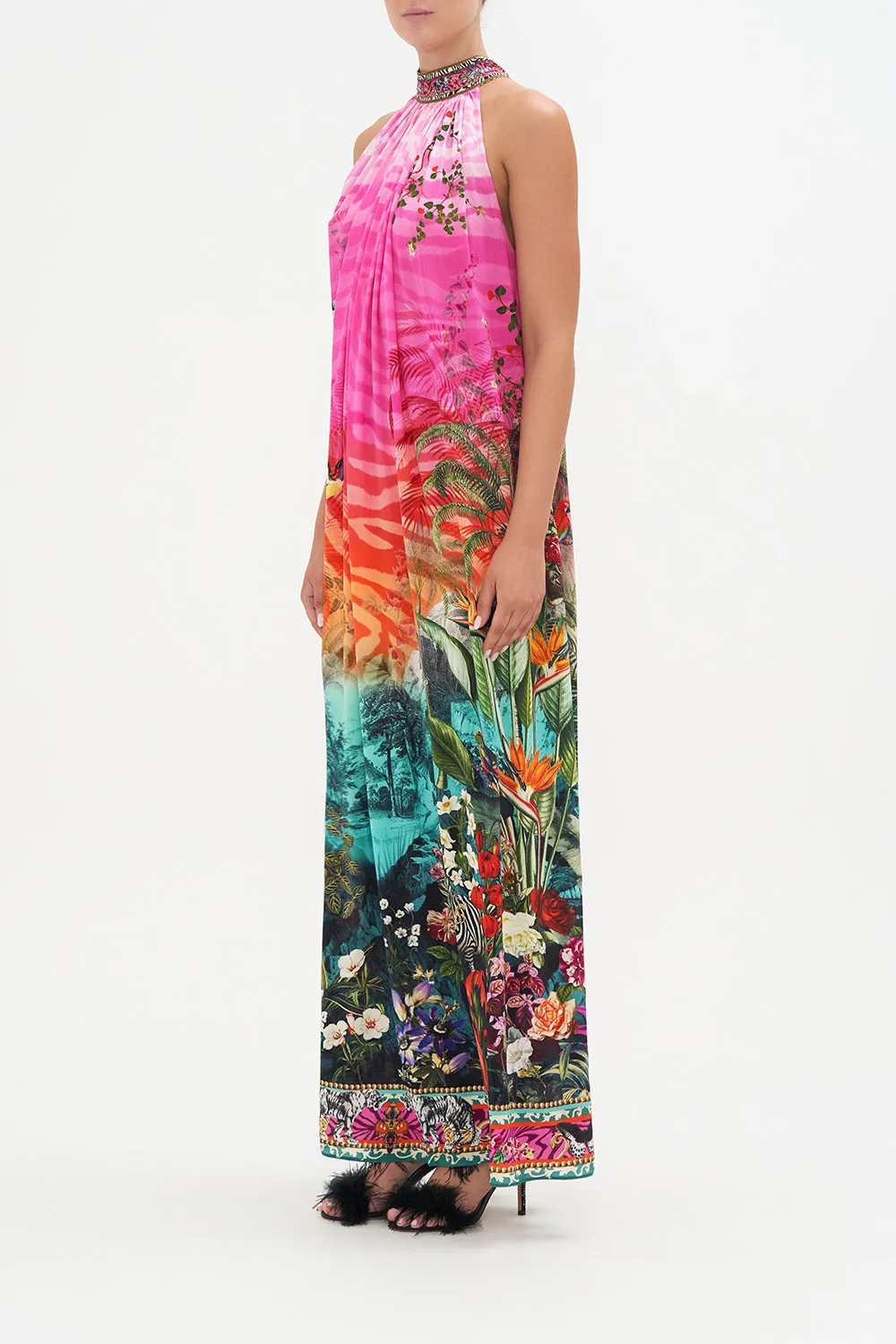 TIE NECK LONG DRESS UNTAMED RUNAWAY sold by Camilla product image thumbnail 4