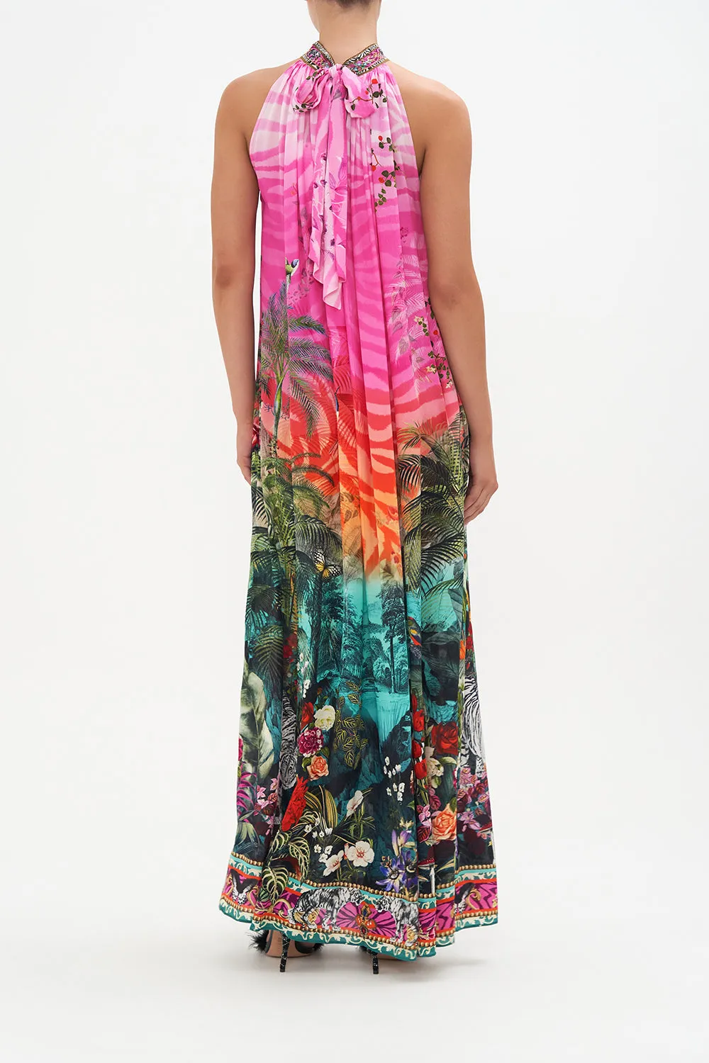 TIE NECK LONG DRESS UNTAMED RUNAWAY sold by Camilla product image thumbnail 2