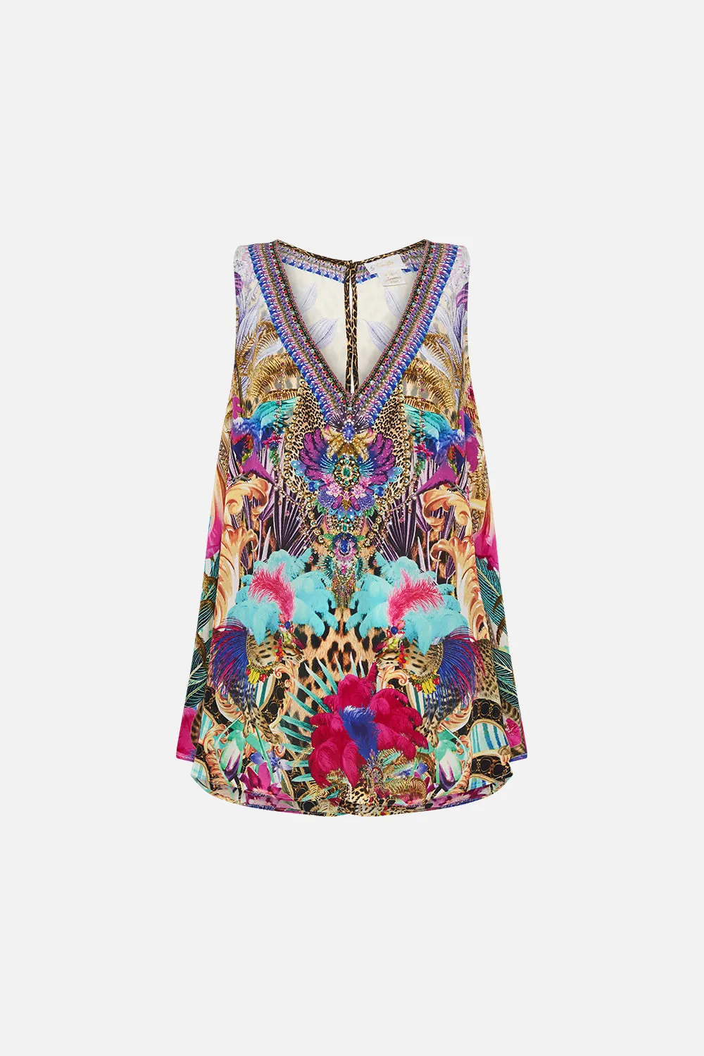 V NECK BUTTON BACK TOP MERRY GO ROUND sold by Camilla product image thumbnail 3