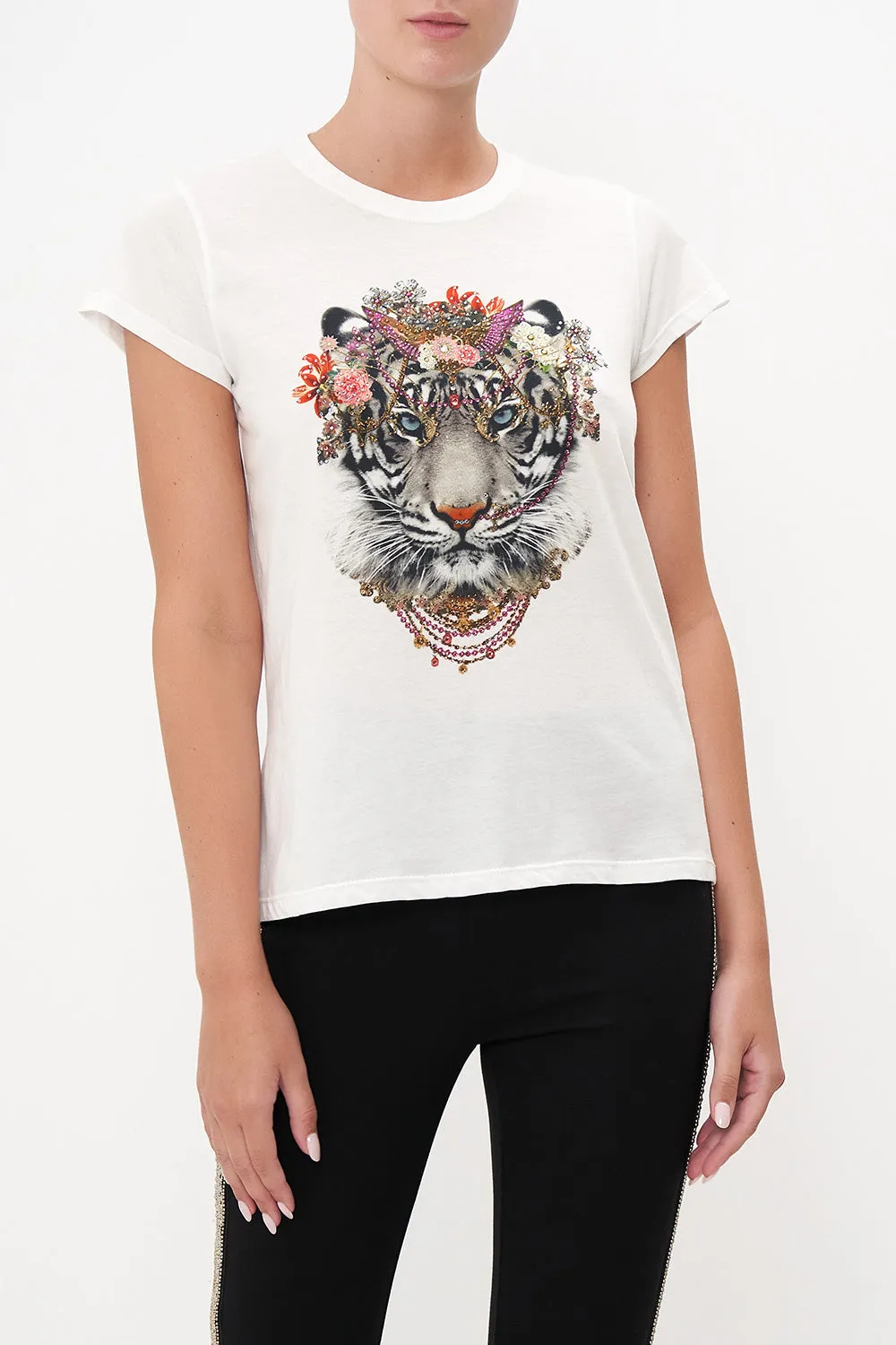 SLIM FIT ROUND NECK T-SHIRT THE LEGEND OF ZIBA sold by Camilla product image thumbnail 5