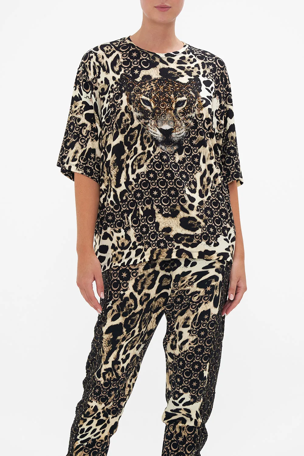 RELAXED BODY AND SLEEVE TEE WILDCAT SOIREE sold by Camilla product image thumbnail 5