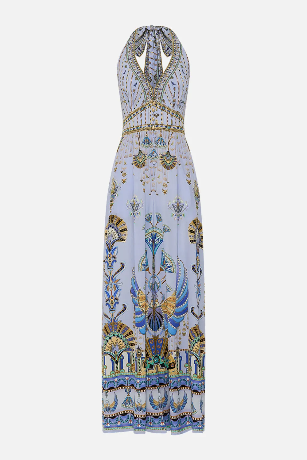 HALTERNECK JUMPSUIT WITH TIE NECK UNDER SCARAB SKIES sold by Camilla product image thumbnail 3