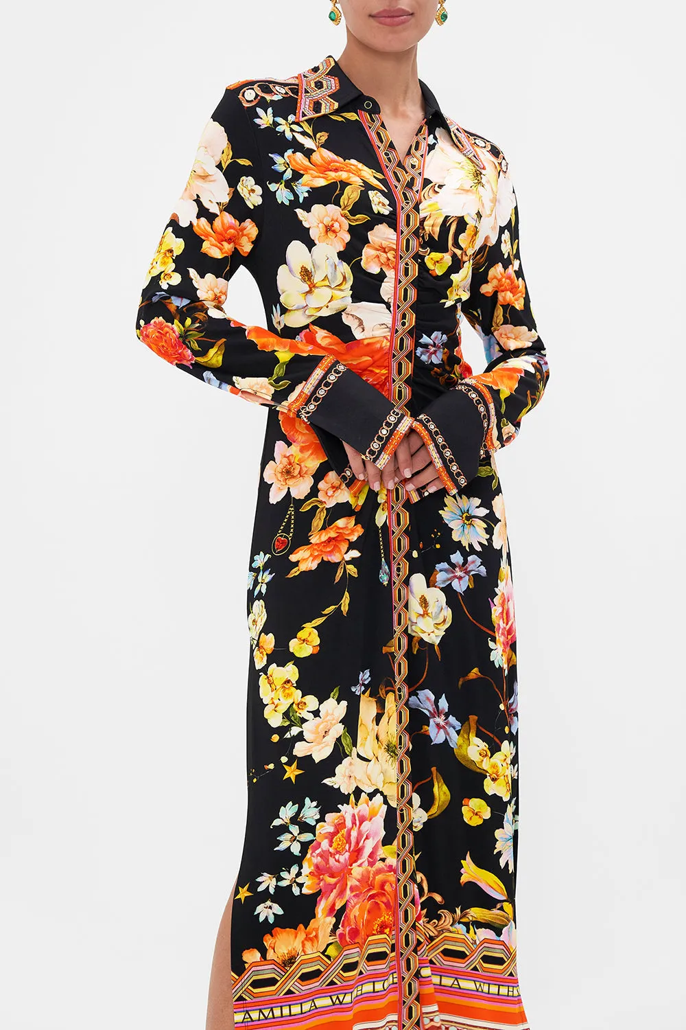 JERSEY MIDI SHIRT DRESS SECRET HISTORY sold by Camilla product image thumbnail 4