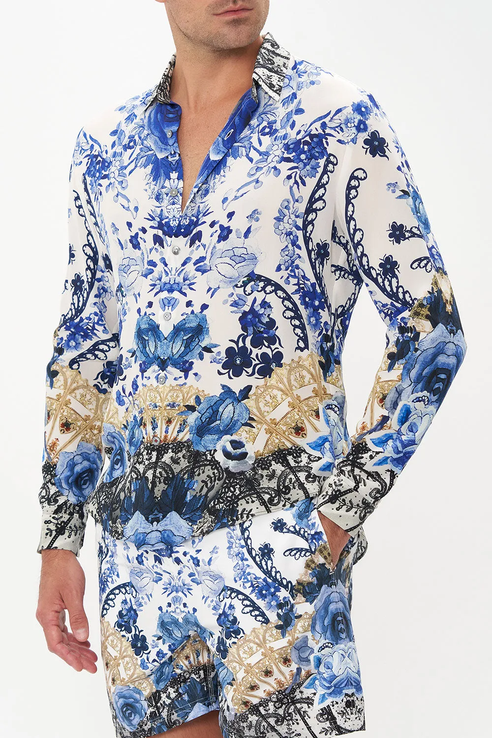 COLLARED LONG SLEEVE SHIRT REIGN OF ROSES sold by Camilla product image thumbnail 5