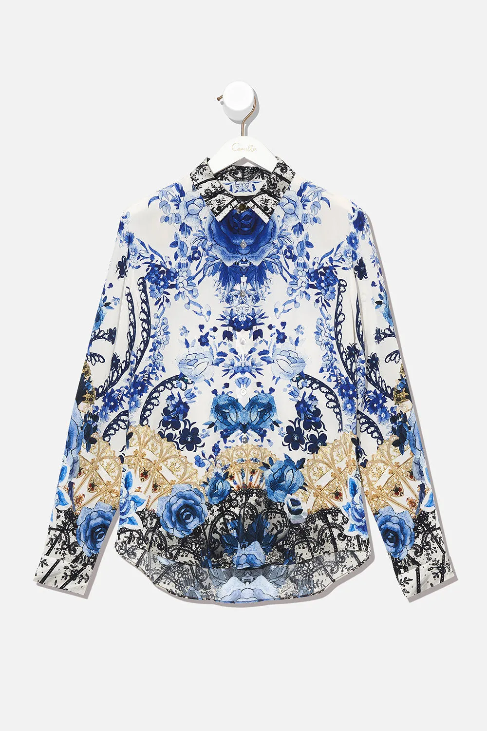 COLLARED LONG SLEEVE SHIRT REIGN OF ROSES sold by Camilla product image thumbnail 3