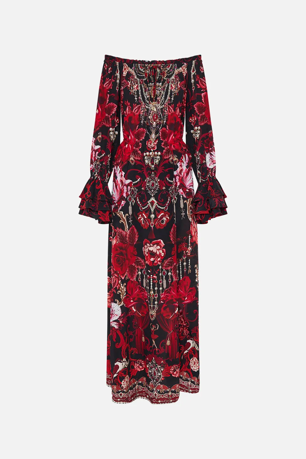 DROP SHOULDER SPLIT DRESS SISTERHOOD OF THE ROSE sold by Camilla product image thumbnail 3