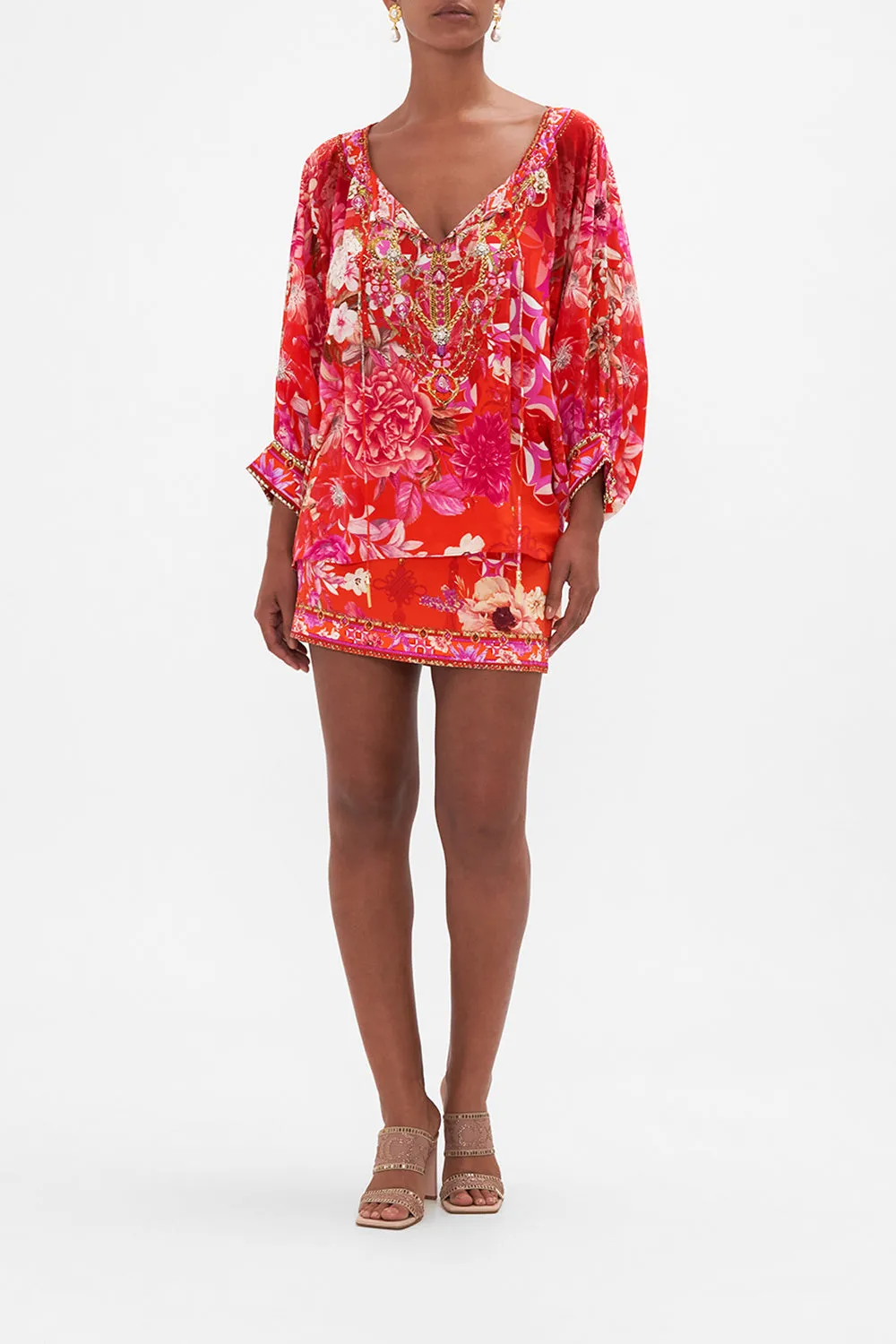 RAGLAN SLEEVE BLOUSE WITH CUFF SECRET GARDEN sold by Camilla