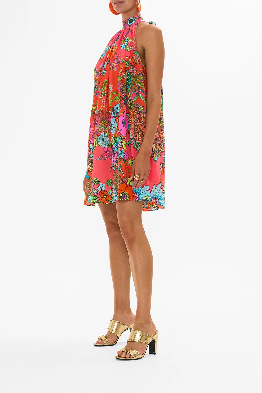 TIE NECK MINI DRESS WINDMILLS AND WILDFLOWERS sold by Camilla product image thumbnail 4