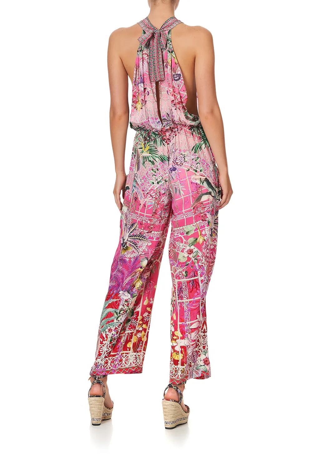 DRAPED FRONT BODICE JUMPSUIT WITH NECK TIE GLASSHOUSE ROMANCE sold by Camilla product image thumbnail 2