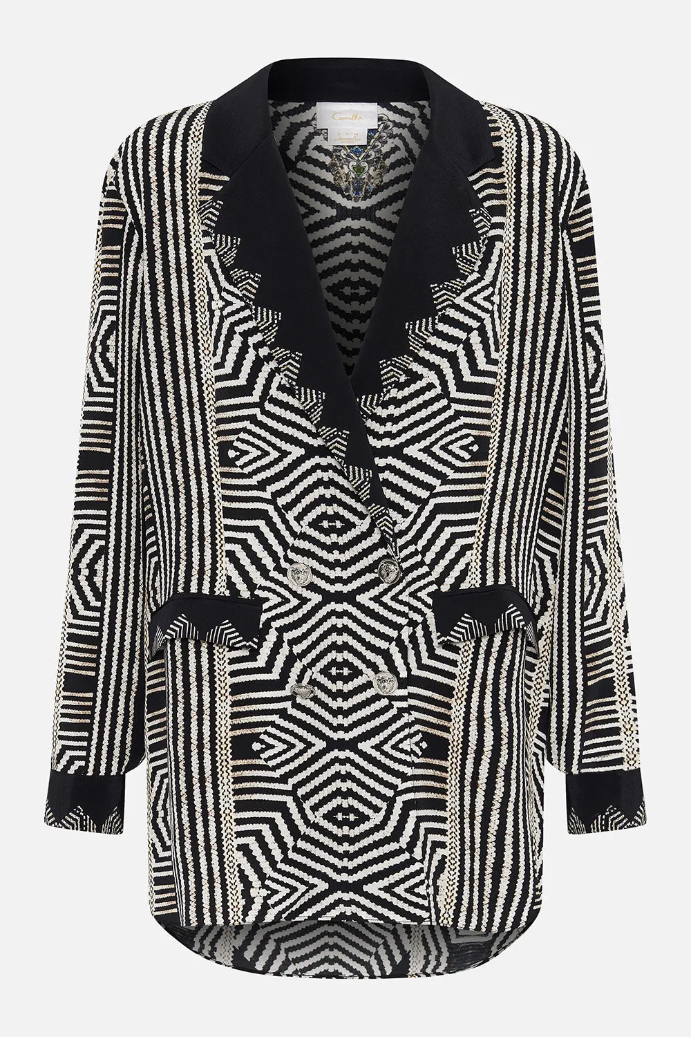 DOUBLE BREASTED SOFT JACKET KNIGHT OF THE WILD sold by Camilla product image thumbnail 3