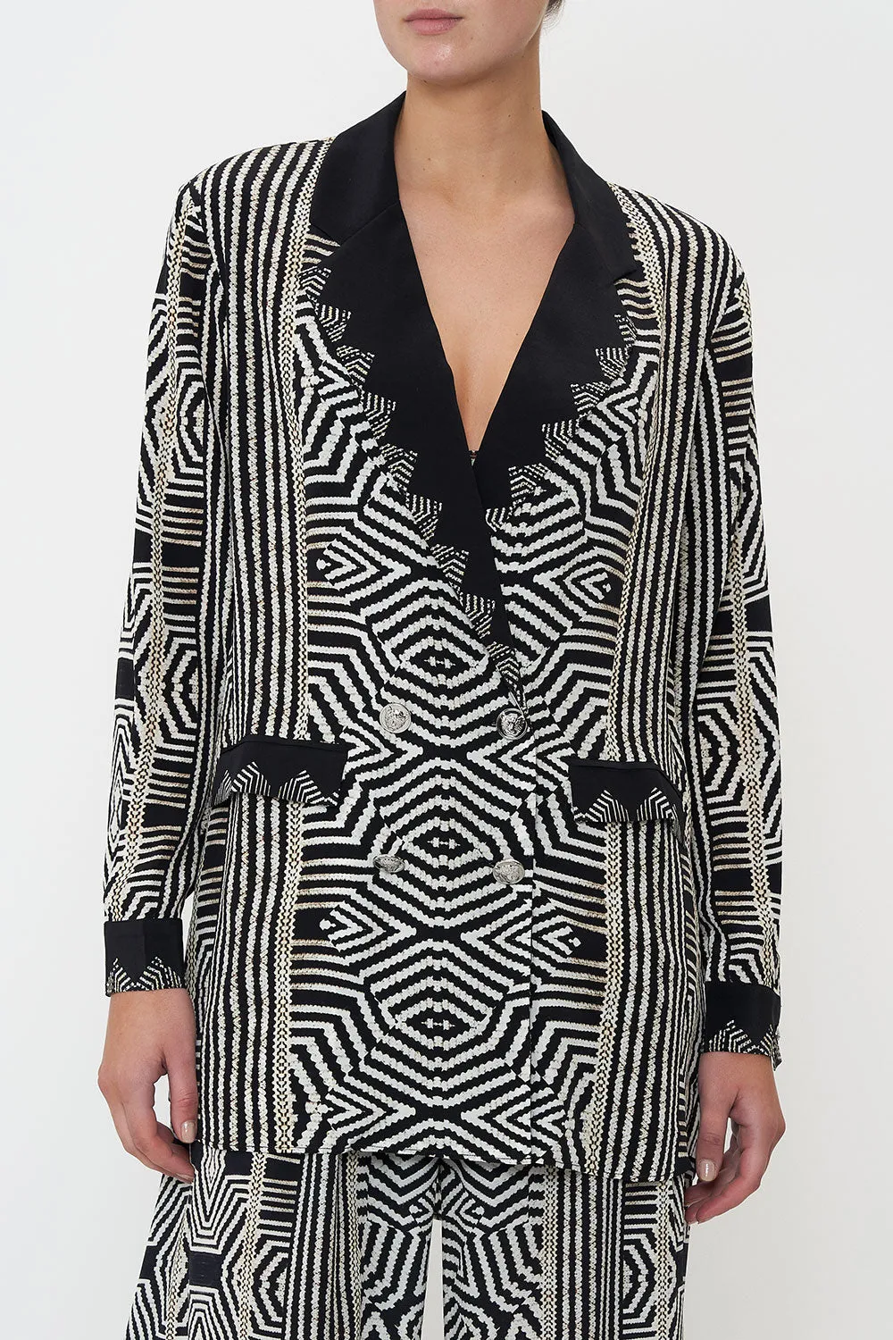 DOUBLE BREASTED SOFT JACKET KNIGHT OF THE WILD sold by Camilla product image thumbnail 5